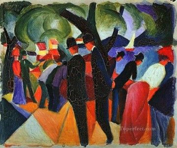 Expresionismo Painting - Un paseo por el puente Spazier ganga ufder Brucke Expresionista